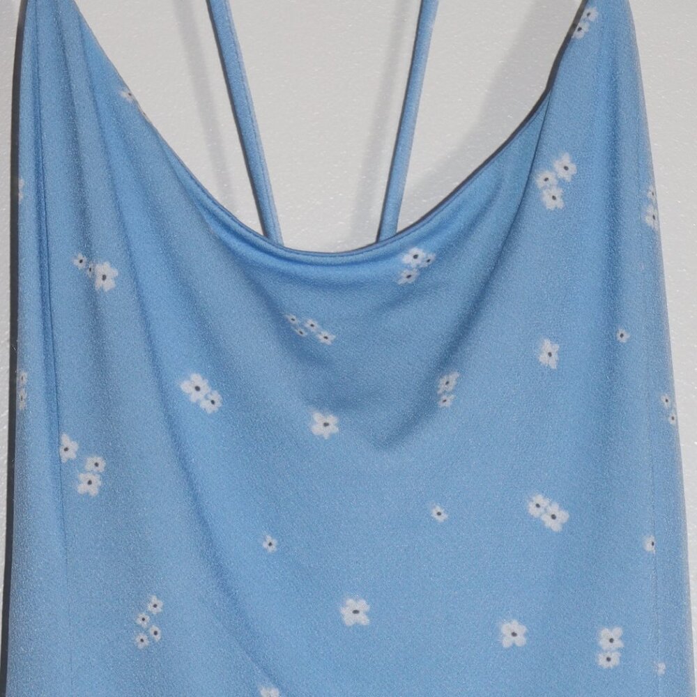 Blue floral dress
